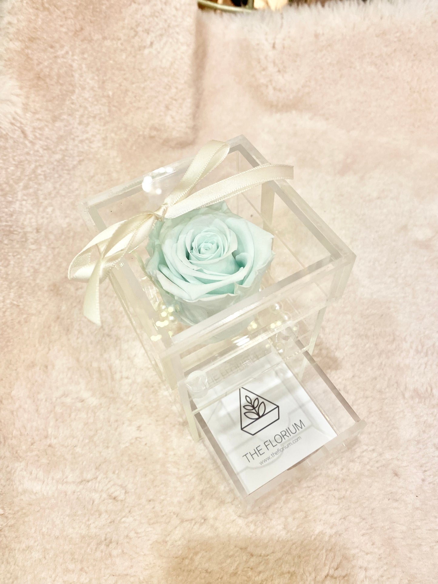 Preserved Rose Jewelry Box - Mint
