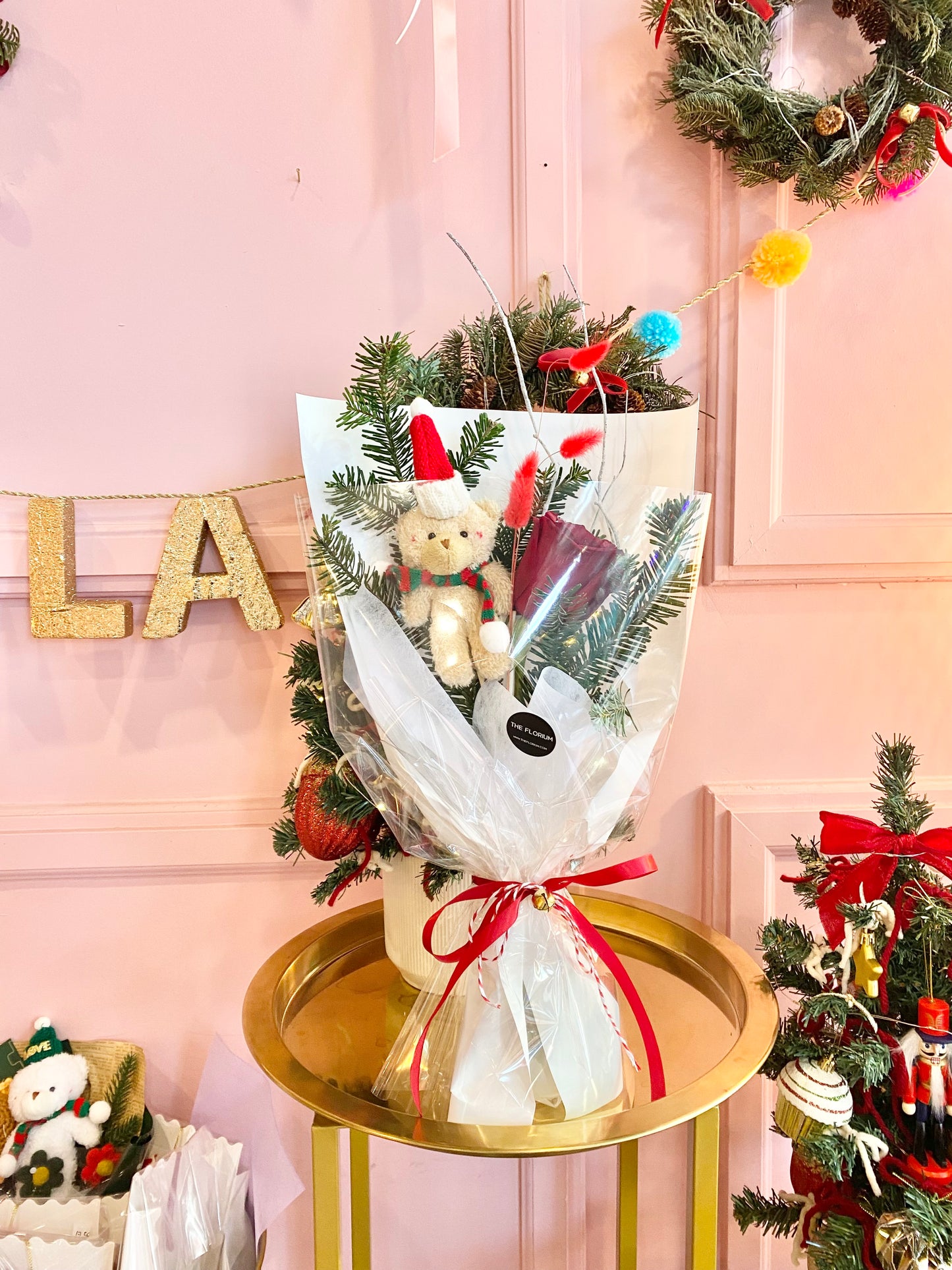 Wish Bear Rose Bouquet πΉ