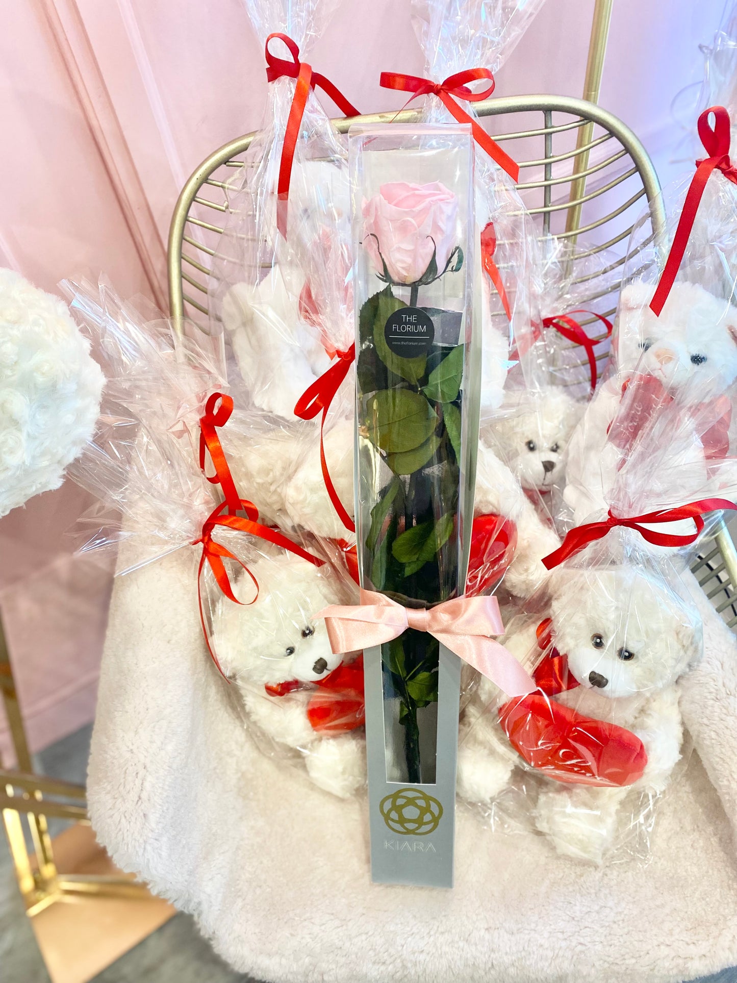 Preserved Rose on Stem_Baby Pink π