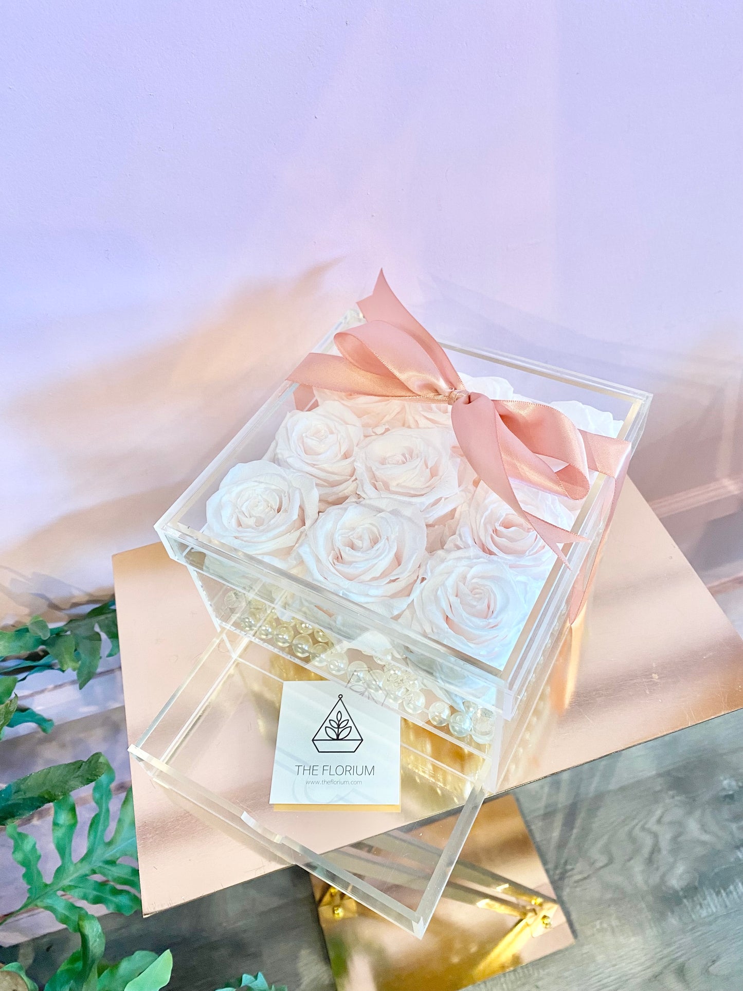 Preserved Rose Jewelry Box - Nine Roses
