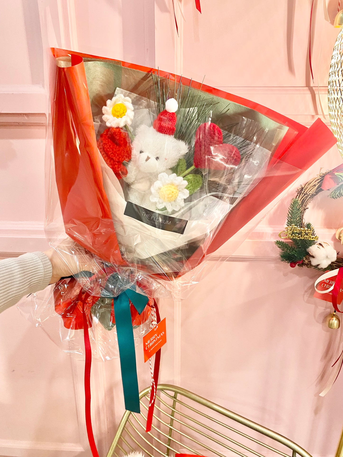 Christmas Knitted Bouquet with Wish Bear 🐻✨