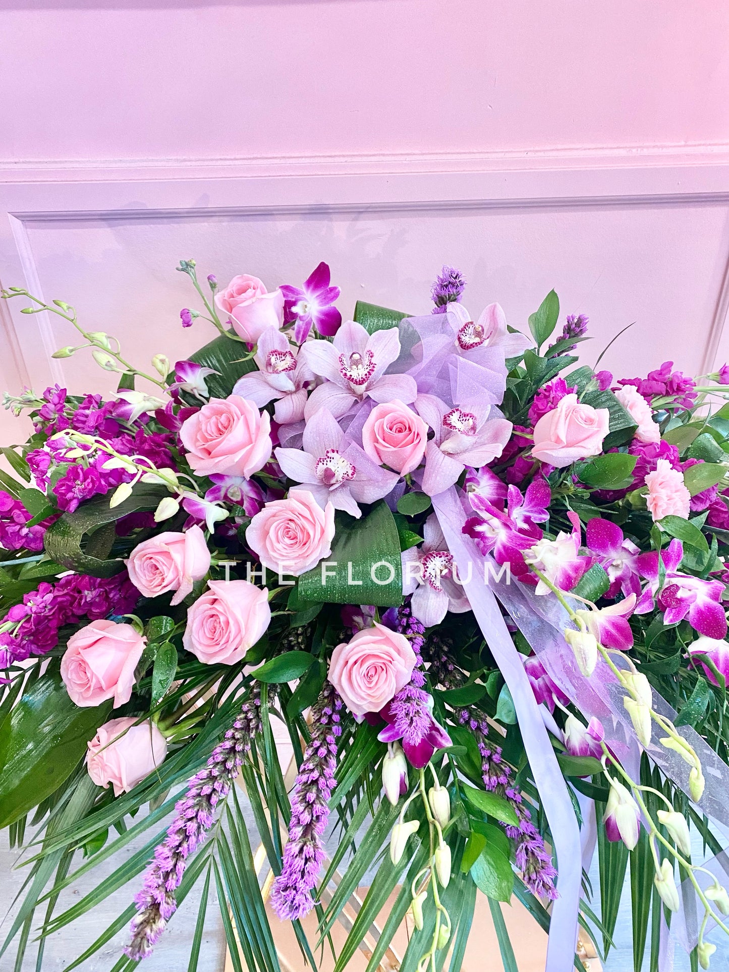 Graceful Lavender Casket Spray