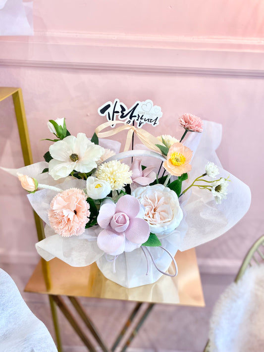 Silk Flower Basket 🌸