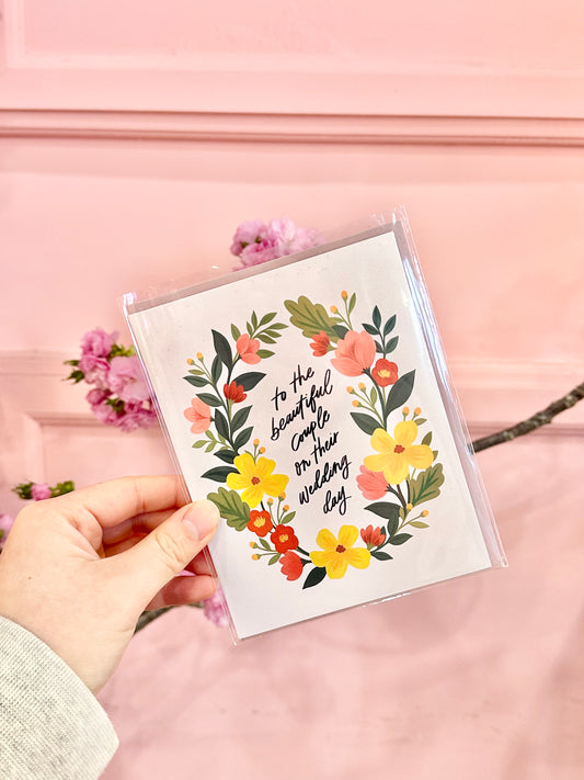 Greeting Card | to the beautiful couple on their wedding day