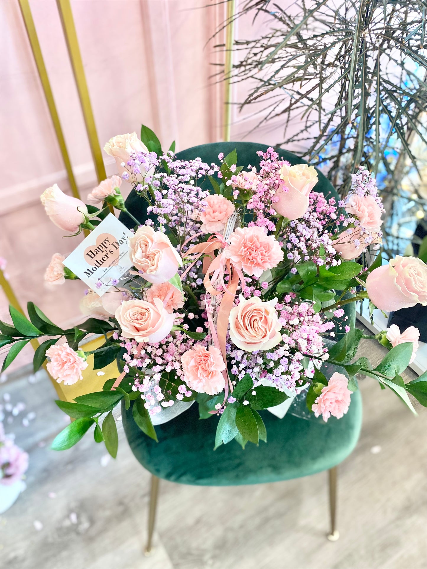 Mother’s Day Fresh Flower Basket 🌸