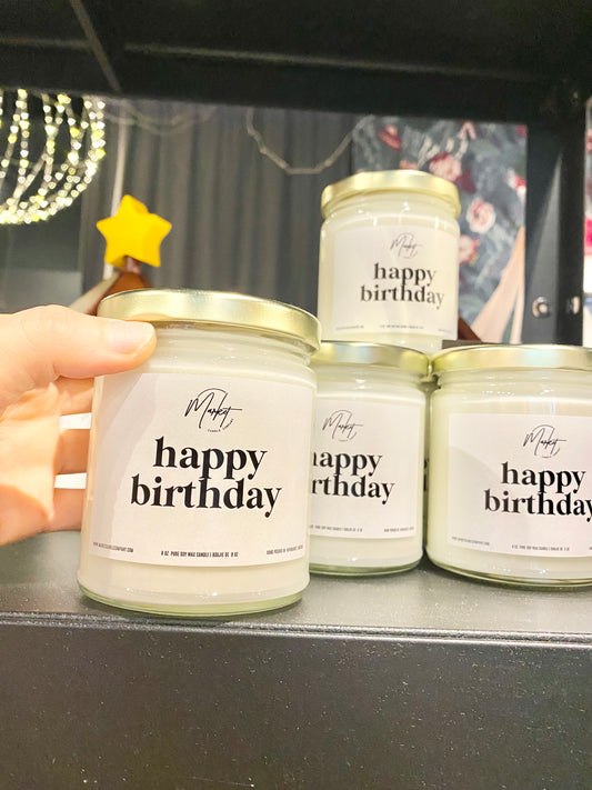 Happy Birthday Candle 8oz