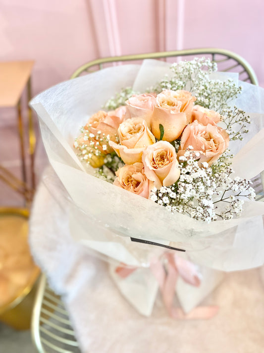Shimmer Peach Roses 🍑