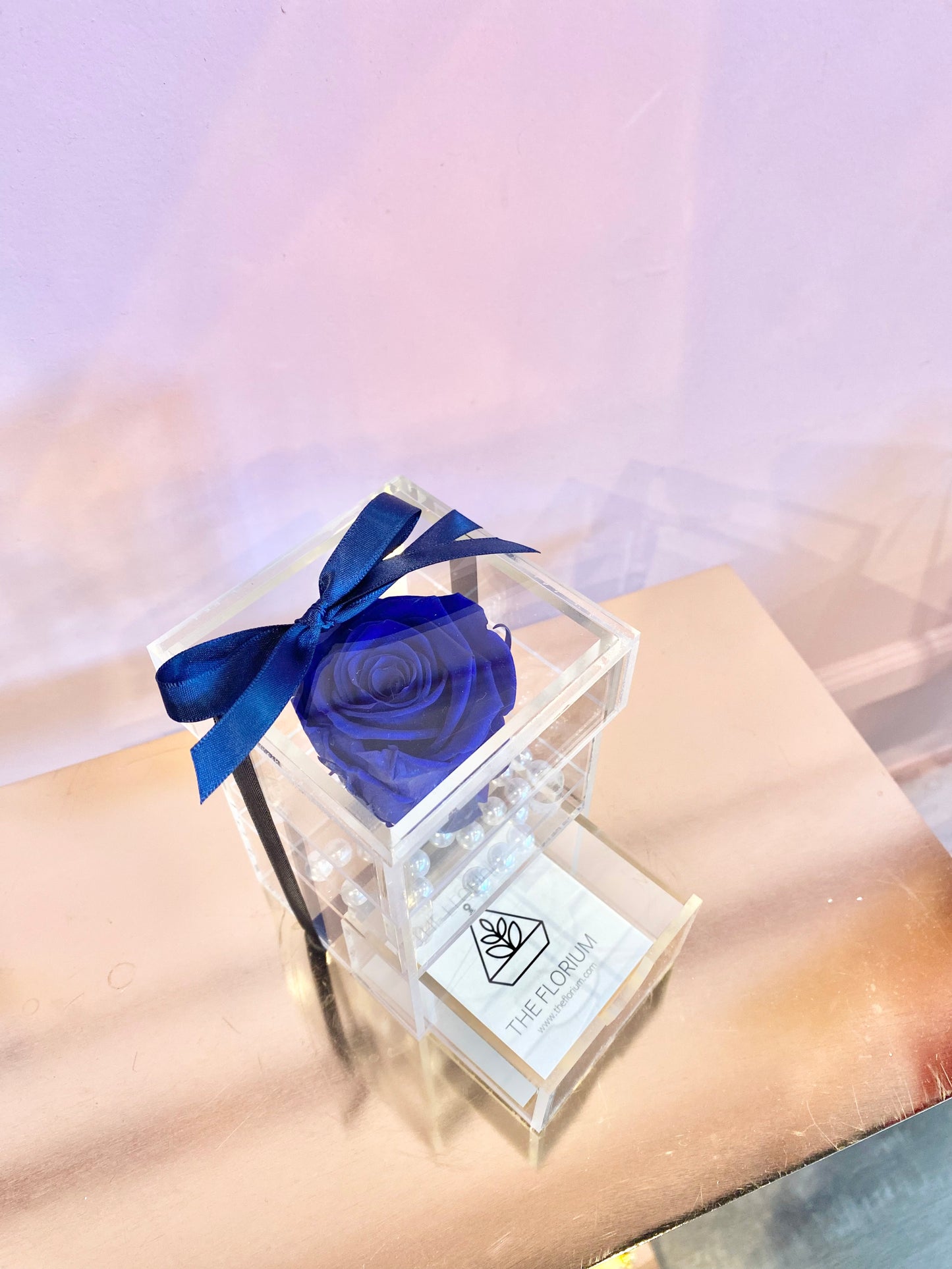 Preserved Rose Jewelry Box - Royal Blue