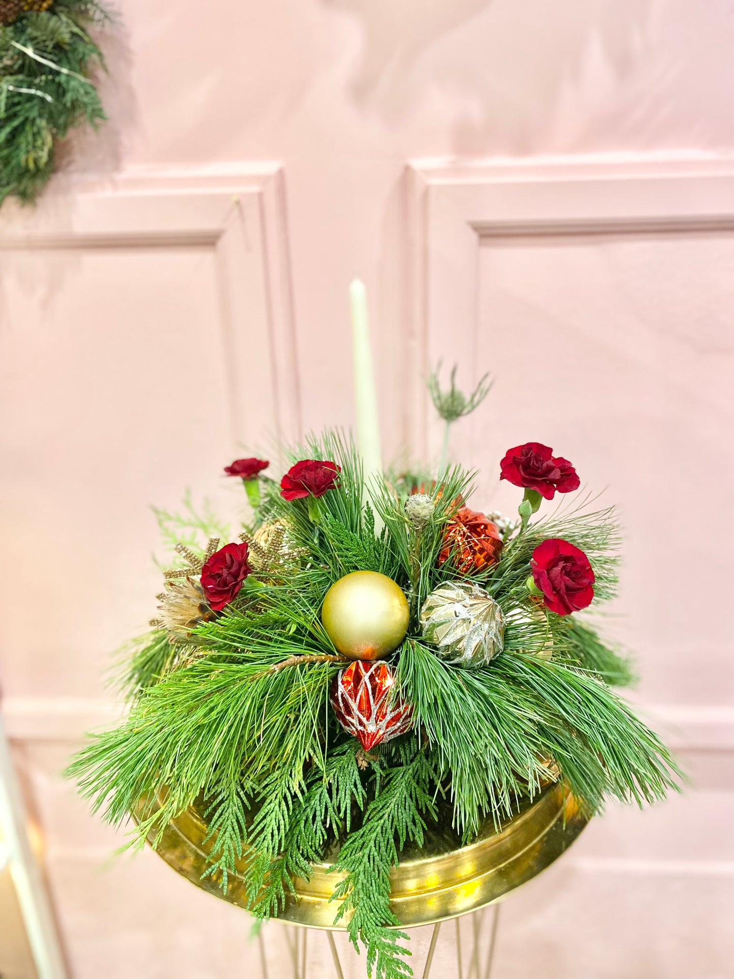 Holiday Centrepiece with candle 🕯️