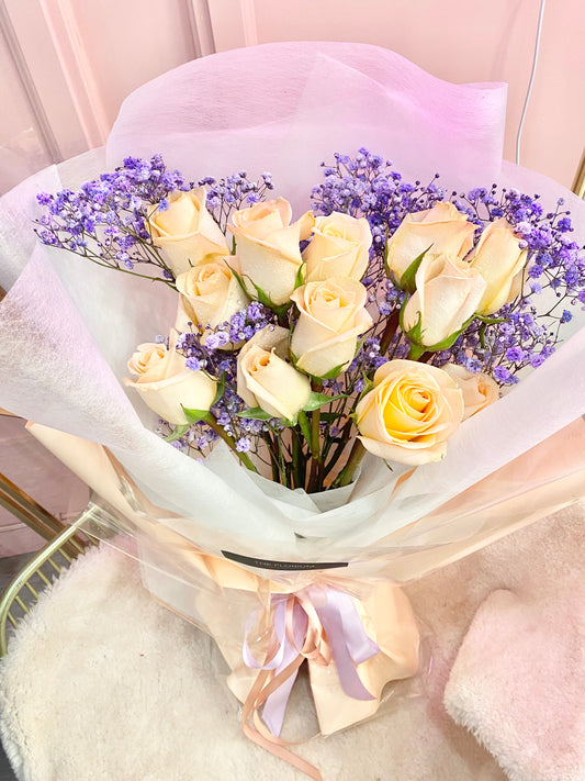 Fresh Peach Rose Bouquet 🍑