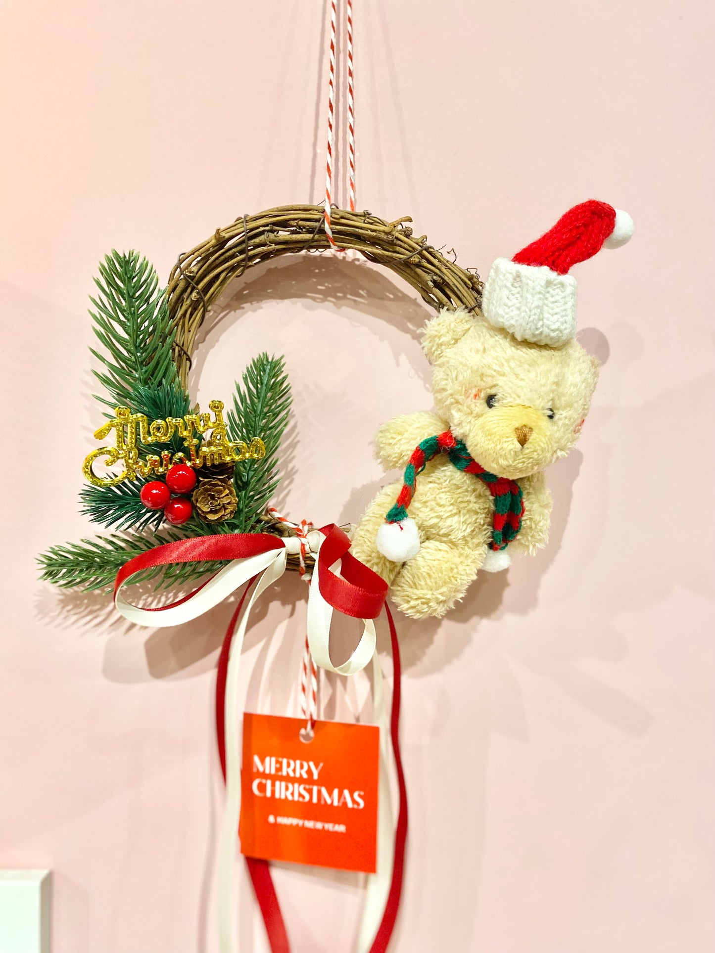 Christmas Wish Bear Wreath ✨