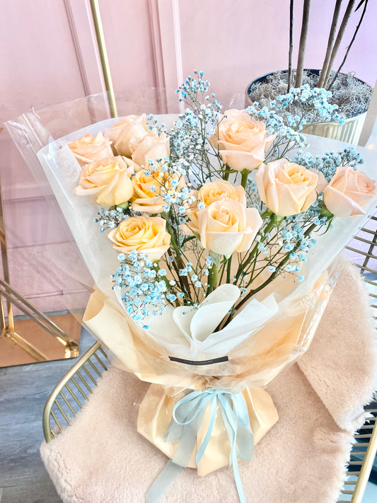 Fresh Peach Rose Bouquet | Fresh Flowers Toronto