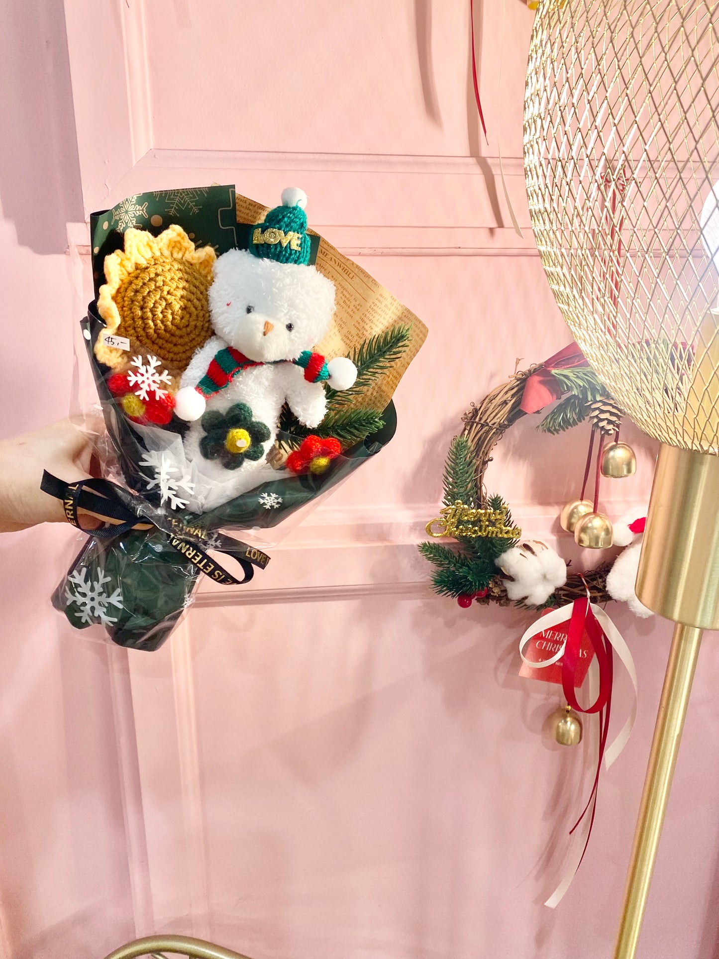 Christmas Knitted Bouquet with Wish Bear 🐻✨