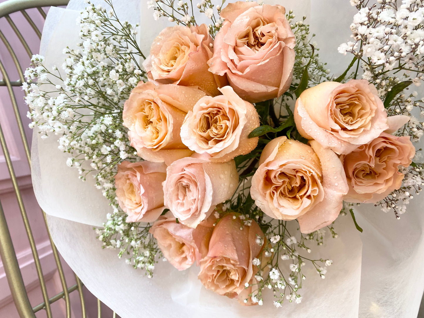 Shimmer Peach Roses 🍑