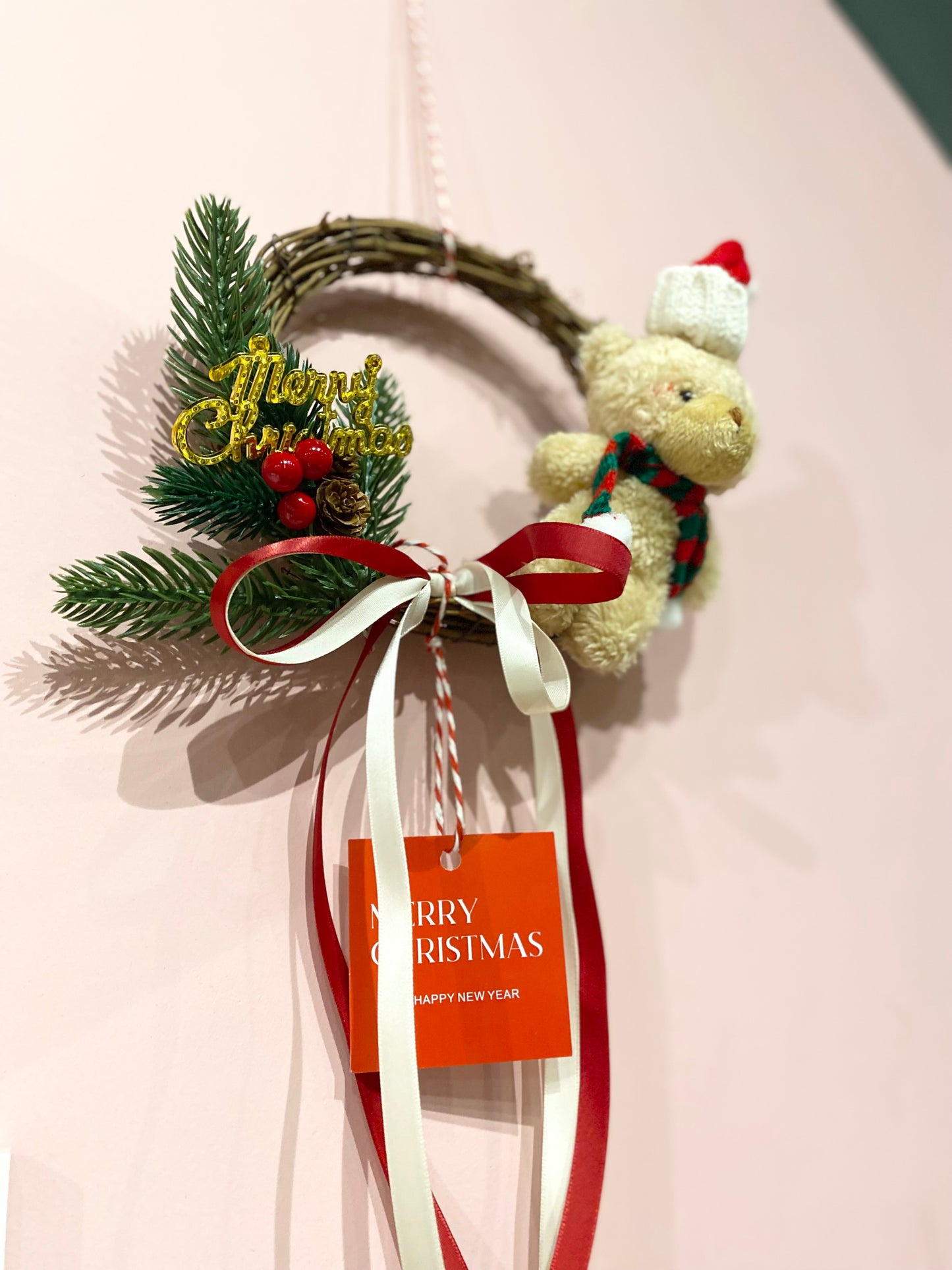 Christmas Wish Bear Wreath ✨