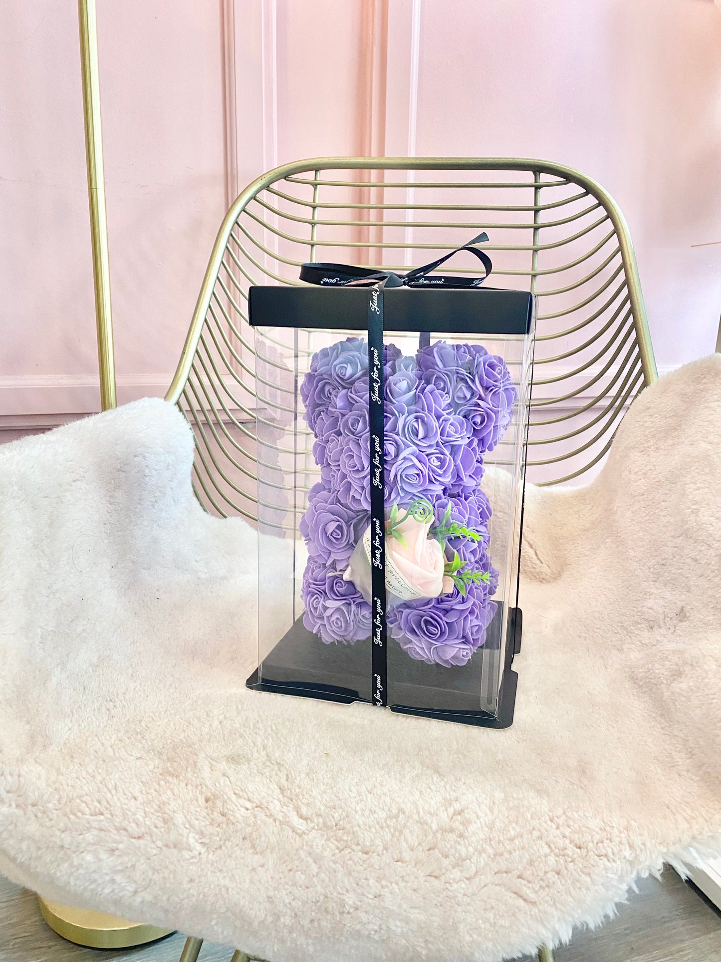 Rose Teddy Bear - Purple 💜