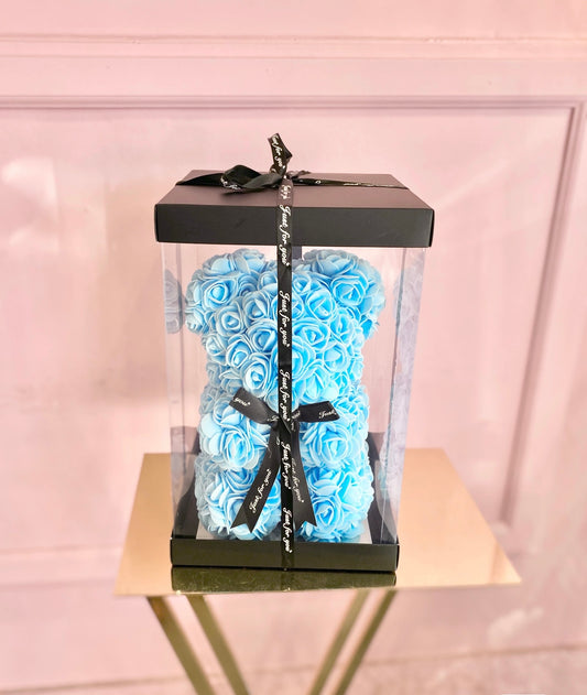 Rose Teddy Bear - Baby Blue 🩵