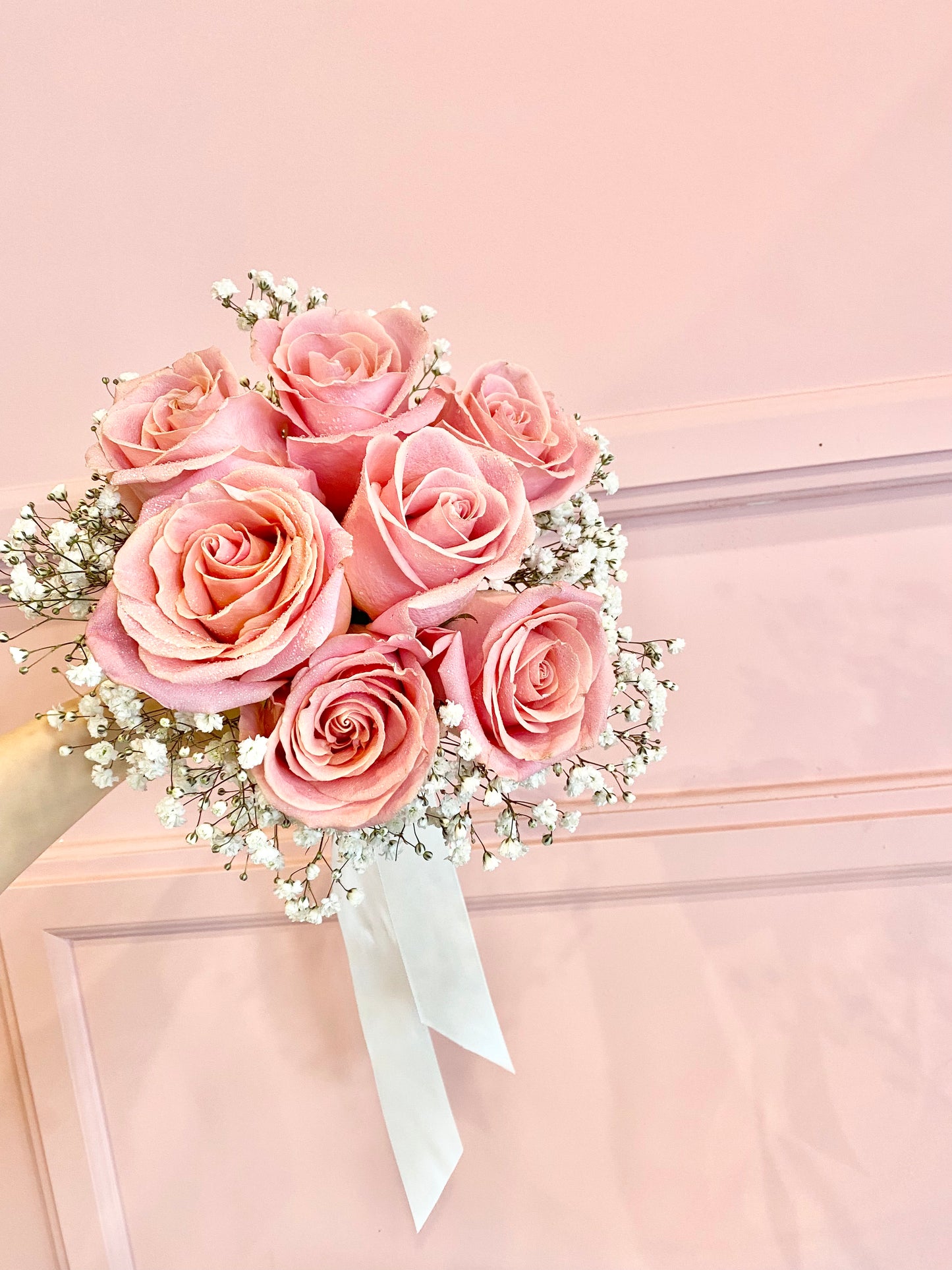 Rosa Wedding Set (Bridal Bouquet + Boutonnière)